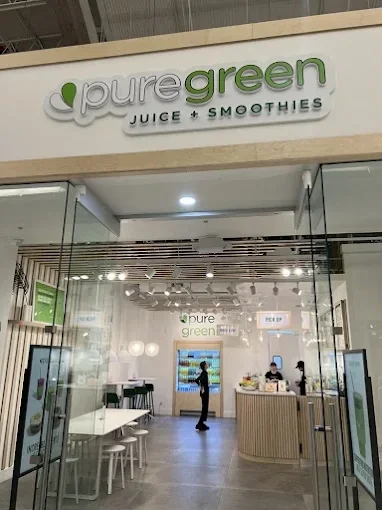 Pure Green juice and smoothie shop entrance